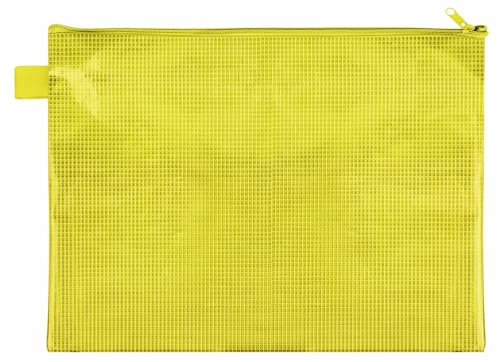 VELOFLEX 2704010 - Reißverschlusstasche DIN A4, gelb, aus gewebeverstärktem EVA-Material, 1 Dokumententasche