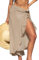 CUPSHE Damen-Sarong-Coverups, Chiffon-Badeanzug, Wickelrock, Strand, Selbstbindung, Midi-Wickeltücher, braun, Einheitsgröße