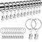 RYAN 50 Pièces Anneaux Rideaux avec 50 Pièces Pince à Rideaux,Anneaux pour Rideaux de 30 mm de Diamètre Intérieur,Anneaux pour Tringle à Rideaux Adaptés Au Rideau de Douche en Corde à Linge