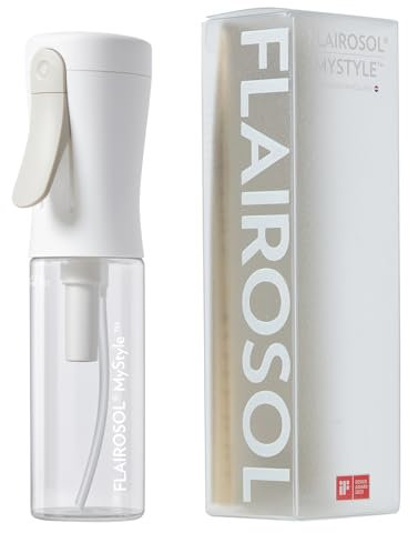 FLAIROSOL Spray Bottle for Hair - Ultra Fine Continuous Water Mister for Hairstyling, Cleaning, Plants - White, 90ML