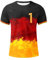 DFB Fan Trikot Deutschland - Fußball Shirt Rundhals Tshirts Ungarn Trikot Fußball 2024 Shirts Basic Sport Shirt Arbeits Tshirt Deutschland Shirt Henleyshirt Tshirt Rennrad Trikot Herren（1-Orange，L）