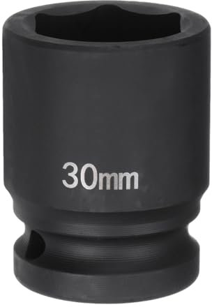 sourcing map 6-Point Impact Socket 3/4 Drive 30mm Metric 40Cr Alloy Steel Spindle Axle Nut Impact Socket