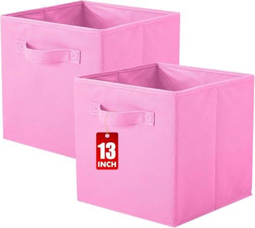 powerking Cube Storage Boxes, Foldable Fabric Storage Bins And Cloth Storage Organizer Drawer For Shelves, Closet And Toys Storage, 33 X 33 X 33 CM