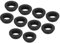 sourcing map 10Pcs Snap Rubber Grommet Plug Mount Dia 20mm ID 16mm Narrow Groove Width 2mm Seal Anti-Scratch for Electrical Box Cable Pipes Black