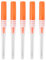 5 Stück Piercing Nadel, Piercing Nadeln mit Rohrabdeckung, Piercing Set Selber Stechen für Ohren, Nase und Lippen (orange Farbe, 14G/1,6mm)