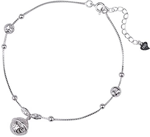 UDJKSHAL Armband for Damen aus Sterlingsilber, S990 Sterlingsilber-Armband, chinesisches Vintage-Armband mit hohlen Silberperlen, Freundschaftsarmband, Sterlingsilber-Schmuck