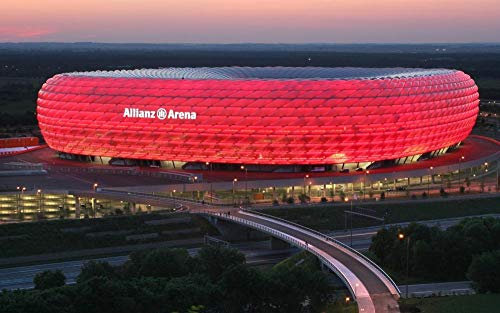 LNTYW Puzzle 1000 Teile DIY Papierpuzzle Erwachsene Kinderpuzzle Klassisches Puzzle Allianz Arena, Mnchen 38x52cm