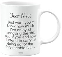 Funny Mug Present for Niece, Dear Niece Mug, Birthday Cup, Secret Santa, Presents for Christmas, mm-CA_190_129