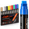Jumbo 15mm Arcylic Markers, 10 Colors Paint Pen 15mm Thick Wide Tip Water Based Permanent Ink Paint Pens for Graffiti, Rock Painting, Glass, Stone, Wood, Sign, Canvas, Metal for Artists and Adults