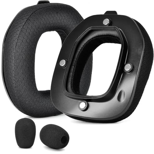 A40 TR Ohrpolster und Mikrofon-Schaumstoff, defean Ersatzkissen, kompatibel mit Astro-A40-TR-Headset, Ohrpolster, hochdichter Geräuschunterdrückungsschaum (Mesh-Gewebe)
