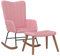 Kangmusi Schaukelstuhl mit Hocker Samt Rosa, kangmusi327758
