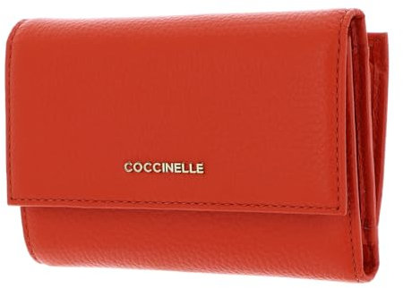 Coccinelle Metallic Soft Wallet Grainy Leather Gazpacho