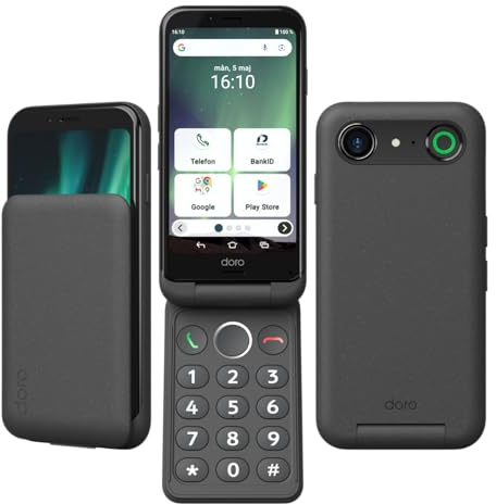 Doro Aurora 21 11,4 cm [4.5] Doppia SIM Android 14 4G USB tipo-C 4 GB 64 GB 3000 mAh Grafite (DORO AURORA 21 SMD)