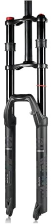 LHHL Fourche Avant pour VTT vélo Tout Terrain Double épaulement 1-1/8 Tube Droit QR 9mm Frein à Disque Fourches à Suspension Verrouillage Manuel Débattement de 150mm(26inch)