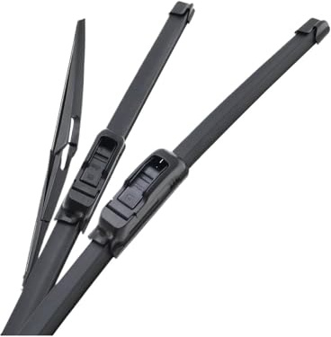 MOZbatte 3er-Set Scheibenwischer Kompatibel Mit Clio II (1998-2008) | Vorne 21 Zoll + 21 Zoll & Hinten 12 Zoll | Nur Fahrerseite Und Heckscheibe Passend Geräuscharm