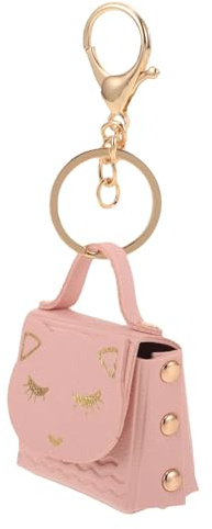 ifundom Porte-clés Multifonction Chat Porte-Monnaie Miniature en Silicone Rose Mignon pour Femmes Filles Usage Quotidien Compact Léger