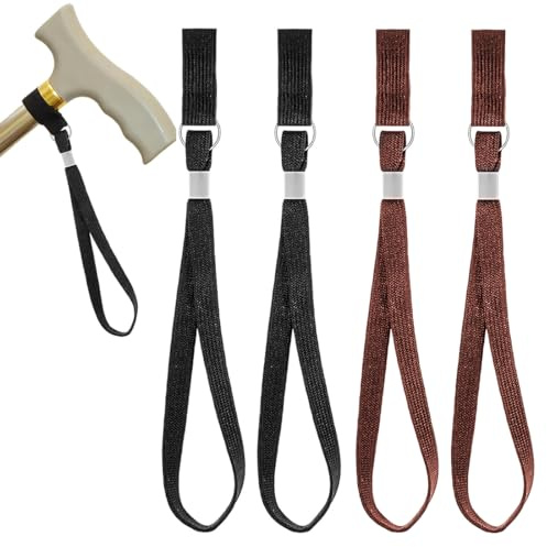 JRYXDS 4 Stück Gehstock-Handgelenkriemen, Handgelenkschlaufe Für Gehstöcke, Krücken-Handgelenkschlaufe, Armband Für Gehstock, Zubehör Für Wanderkrücken