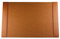 DELMON VARONE - Personalisierbare Schreibtischunterlage mit 2 Seitenleisten Premium Leder Boxcalf braun, Rutschfeste Schreibunterlage abwaschbar, Schreibtisch Unterlage ideal als Mousepad, 64x42 cm