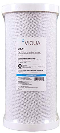 Viqua C2-01 Kohleblock-Filterkartusche mit hohem Durchfluss, 25,4 cm, für Wasseraufbereitungssysteme
