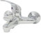 Rubinetto miscelatore vasca da bagno grigio silver attacco doccia basic 8402