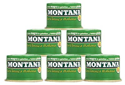 Montana: Piatto Pronto di Carni Bovine in Gelatina Vegetale Piatto Pronto in Gelatina Vegetale in Lattina di Verdure (215 g) Confezione da 6)