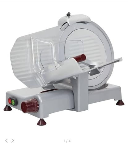 RGV Luxury Italie 275 s électrique 150 W Aluminium Gris Slicer – Trancheuse à Jambon (aluminium, gris, 520 mm, 480 mm, 390 mm, 16 kg)