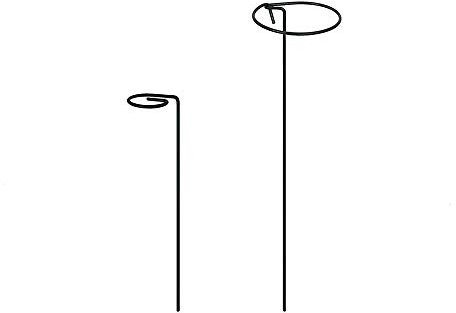 Plant Supports Gathering Rings/Support Stems - Ideal for Holly Hocks, Lillies, Iris, Gladiolus, etc - Strong Metal Garden Supports (Gathering Rings - Large - 8 Diameter - Pack of 3)