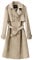 Orolay Long Trench Coat for Women with Belt Lightweight Double-Breasted Duster Trench Coat Slim Fit Khaki M