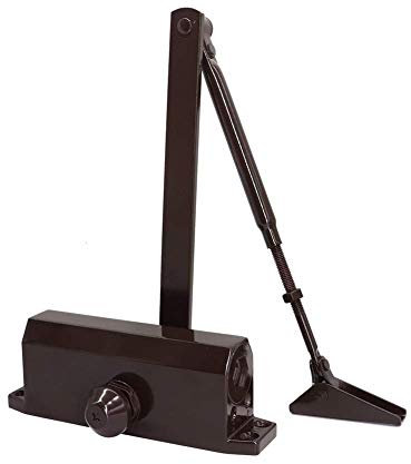 Marie Heavy Duty Door Closer Internal Size 3 Automatic Spring Hydraulic Adjustable Arm Operated with Hold-Opening Function for Commercial & Home, Use for 40-65 KG Door Aluminum Brown