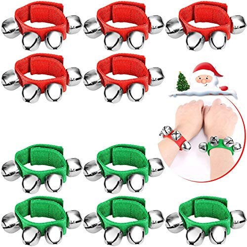 Augshy Glöckchen Weihnachten, 10 Stück Weihnachtsglöckchen Party Jingle Bells Schellen Glöckchen für Weihnachtsfeiern