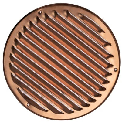 Ø 200mm Griglia di Ventilazione con Zanzariera - Griglie D'Aerazione in Metallo - Rame
