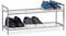 Relaxdays Schuhregal SANDRA, 2 Ebenen, für 6 Paar Schuhe, Metall, Schuhablage, HBT: ca. 33,5 x 69,5 x 26 cm, silber