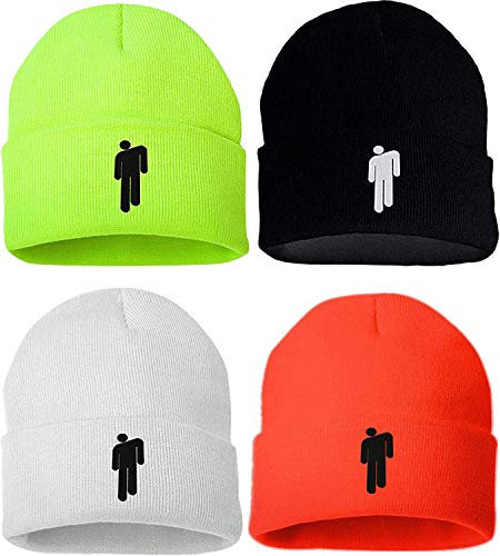 JFAN Strickmütze Damen Unisex Warm Winter Einfarbig Fleece Gefüttert Hip-Hop Ski Skull Cap Geschenke für Freunde Kappe 4 Stück One Size
