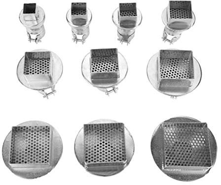 Heißluftpistolen-Düse, Heißluftdüsen-Set, Stahl-Heißluftpistolen-Düse für 850 Heißluft-Lötstationen BGA-Reparaturwerkzeugzubehör(45 * 45 mm)