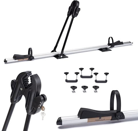 MODULA CASE SYSTEM Galerie Porte-vélos Compatible avec Le Toit de la Voiture BICI 3000 Compatible avec 1 vélo verrouillable, 15 kg
