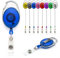 Blau Ausweisjojo Schlüssel JoJo mit Gürtel Clip Spulen 10 Stück, Ausweis für ID Badge Holder Yoyo Einziehbarer Kartenhalter Schlüsselkarten Schlüsselanhänger Set Schlüsselring Retractable