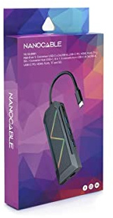 NANOCABLE 10.16.0801 - USB-C HUB 2xUSB-A+USB-C Laden+HDMI