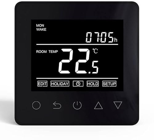 BeWarm- WIFI Smart Programmable Thermostat Underfloor Heating Thermostat Temperature Controller (Black)
