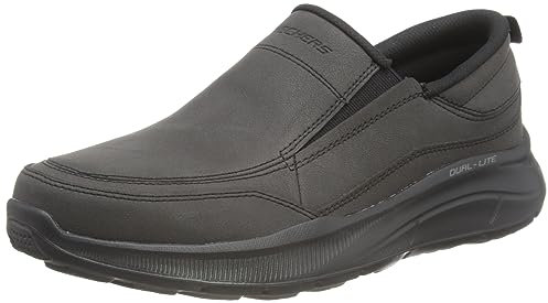 Skechers Equalizer 5.0 Harvey, Zapatos sin Cordones Hombre, Black Nubuck Leather/Trim, 42 EU