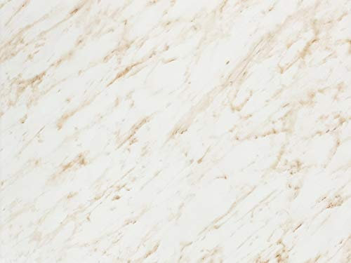 DecoMeister Klebefolien in Steinoptik Steinfolie Deko-Folien Stein Folie für Möbel Steindekor Selbstklebefolie Möbelfolie Selbstklebend nach Maß 90x50 cm Carrara Beige