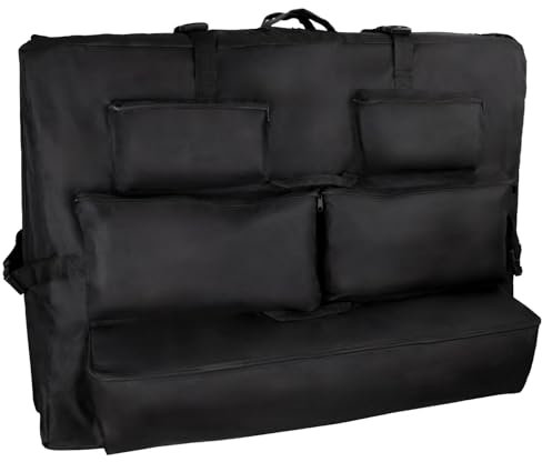 Vivezen - Housse de transport pour table de massage avec rangements - Noir