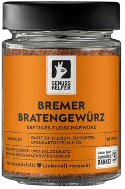 Bremer Gewürzhandel Bratengewürz, gemahlen, für einen aromatischen leckeren Braten, perfekt für Schweinebraten, Spießbraten und Brathähnchen, 75g im Glas
