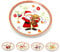 Carousel Home 20cm Round Ceramic Christmas Plate | Festive Serving Dish Christmas Serving Plate | Christmas Tableware Xmas Snack Plate - Design Varies One Supplied
