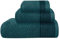 GLAMBURG Ultraweiches 3er-Pack Baumwollhandtuchset bestehend aus einem übergroßen Badetuch 70 x 140 cm, einem Handtuch 40 x 60 cm und einem Waschlappen 30 x 30 cm, Blaugrün