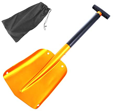 FUNOMOCYA Einziehbarer Autoschneeschaufel Aluminium Schneeschaber Klappbar für Winter Schneeräumung Outdoor Camping