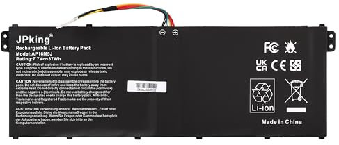 JPking AP16M5J Batteria per laptop Acer Aspire 1 A114-31 A114-32 A114-32-C1YA A114-31-C4HH A114-31-C0GD Aspire 3 A314-31 A314-32 A314-41 A315-21 A315-21G A315-23 A315-23G A315-31 A315-32/51/53