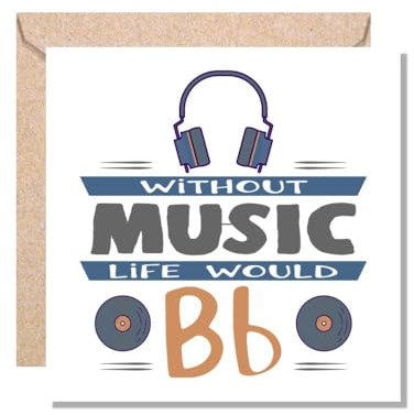 MUGGZ Novelty Gift for Musicians - Without Music Life Would Be Flat - Giftset - Made in The UK