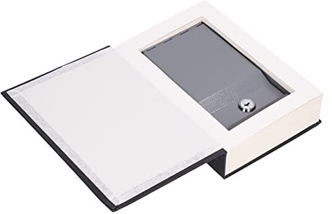 Caja Fuerte para Libros de Desvío con Cerradura de Llave, Caja para Esconder Billetes para el Hogar y la Escuela, Caja Fuerte para Libros de Simulación con 2 Llaves para Viajar