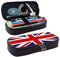 HAHAFU UK Flag Pencil Case for Girls Boys,Leather Personalised Print Large Stationery Pencil Case with Compartments.