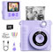 Kids Camera Instant Print, Christmas Birthday Gifts for Toddle Girls Boys, 1080P Instant Camera with 3 Roll No-Ink Print Paper 32G SD Card, Purple